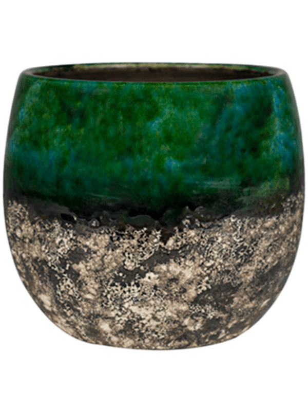 Lindy Plant Pot 20cm Height 17cm Dia Pot Green Black