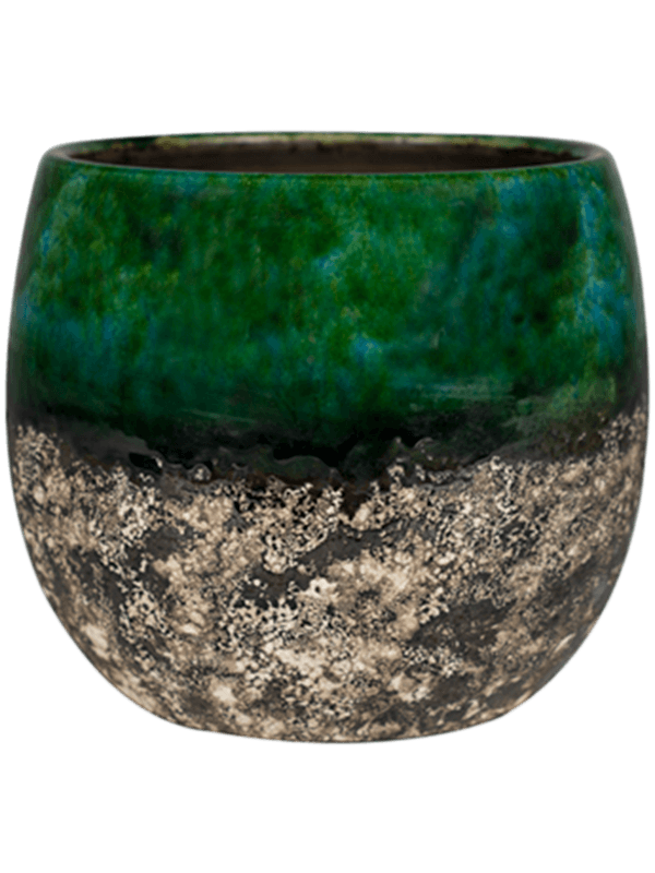 Lindy Plant Pot 25cm Height 23cm Dia Pot Green Black