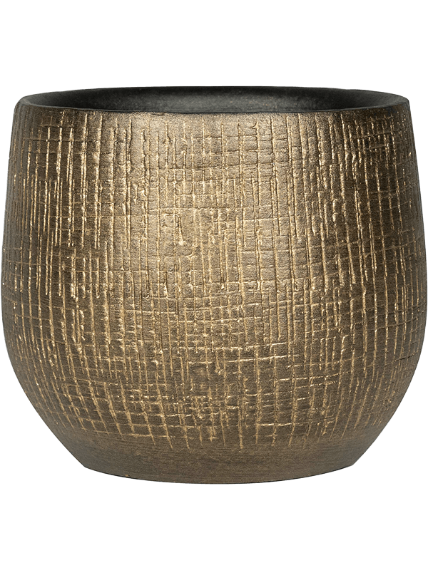 Ryan Plant Pot 16cm Height 15cm Dia Pot Shiny Gold