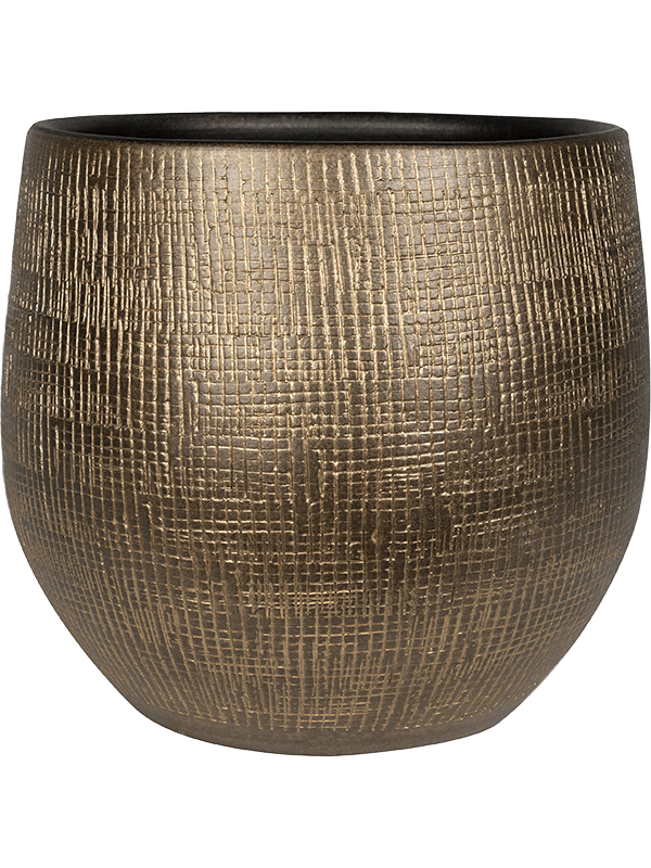 Ryan Plant Pot 28cm Height 24cm Dia Pot Shiny Gold