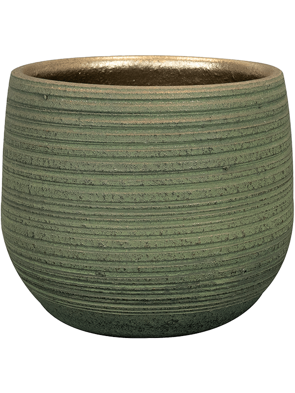 Lydia Plant Pot 16cm Height 15cm Dia Pot Shiny Green