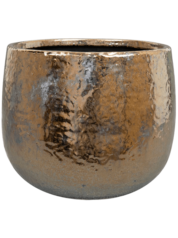 Yvette Plant Pot 16cm Height 15.5cm Dia Pot Gold