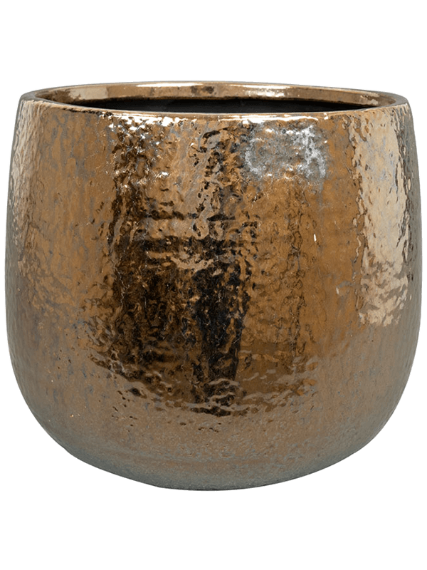 Yvette Plant Pot 21cm Height 19.5cm Dia Pot Gold