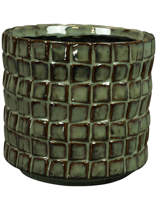 Stian Plant Pot 12cm Height 11cm Dia Pot Moss Green