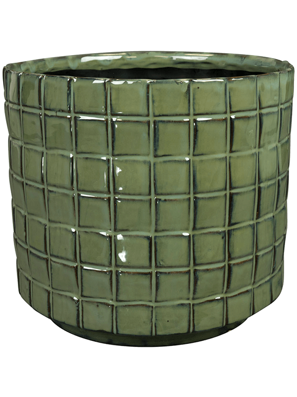 Stian Plant Pot 22cm Height 23cm Dia Pot Moss Green
