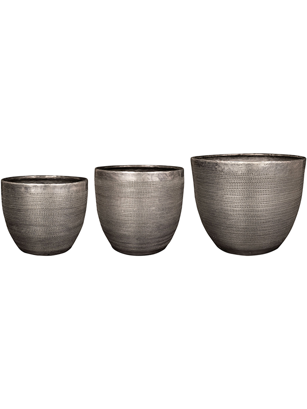 Rowen Plant Pot 16cm Dia Pot Lead (set of 3)