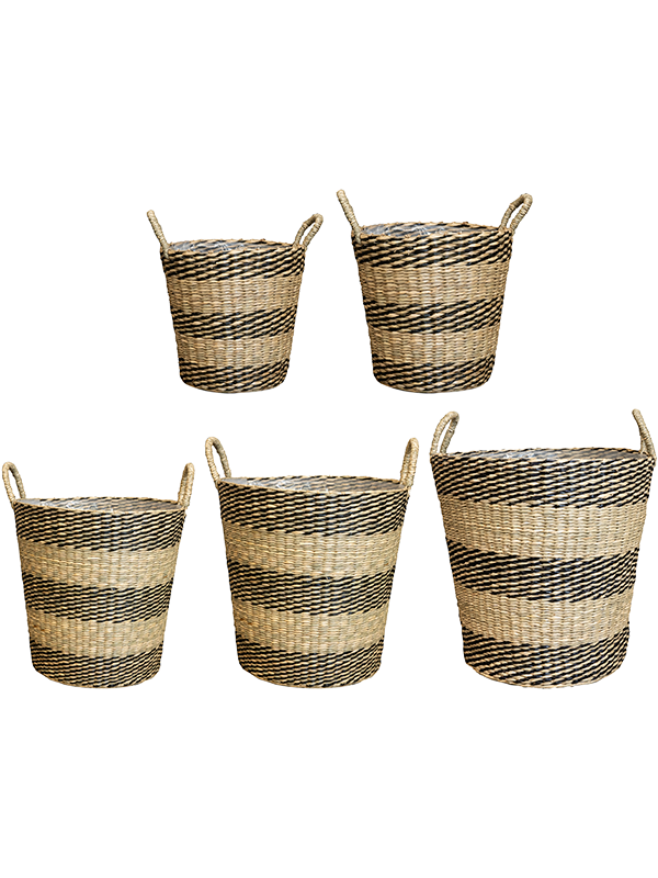 Lizzy Plant Pot 40cm Dia Pot Black (set of 5)