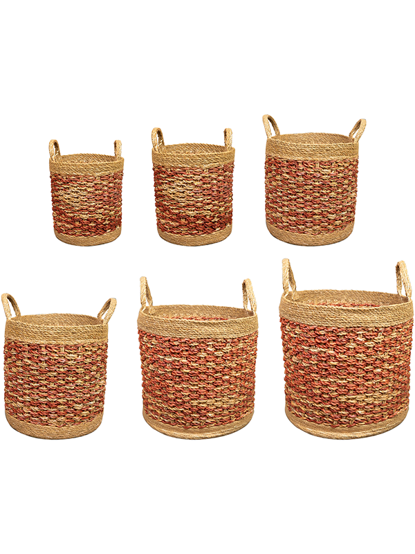 Jorine Plant Pot 36cm Dia Pot Red (set of 6)
