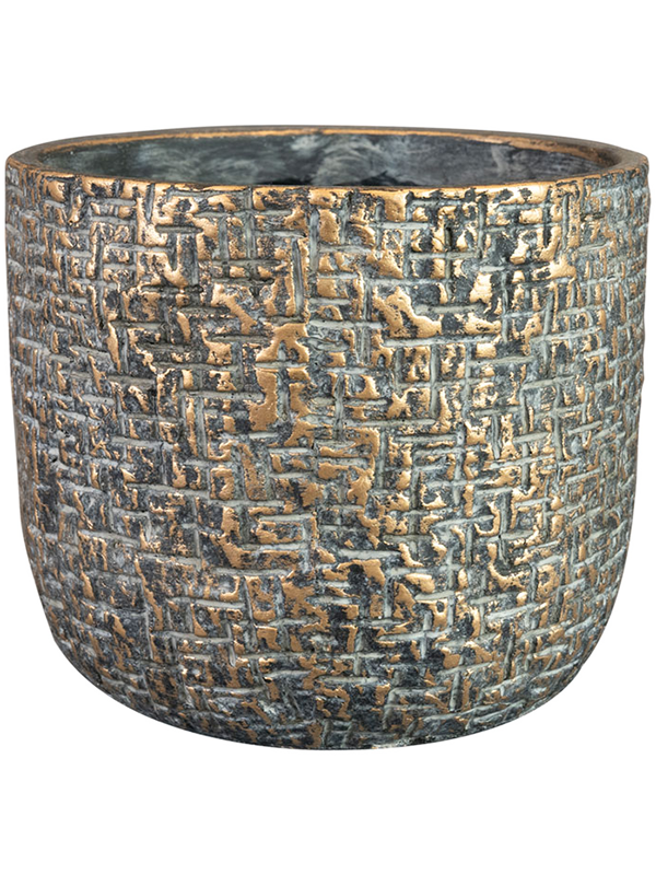 Maxim Plant Pot 17cm Height 17cm Dia Pot Shiny Earth