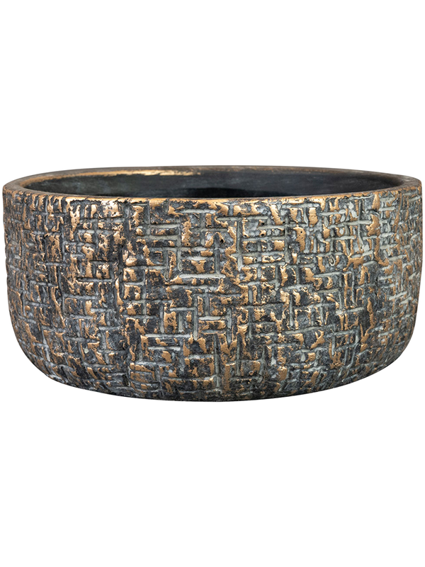 Maxim Plant Pot 9cm Height 18cm Dia Bowl Shiny Earth