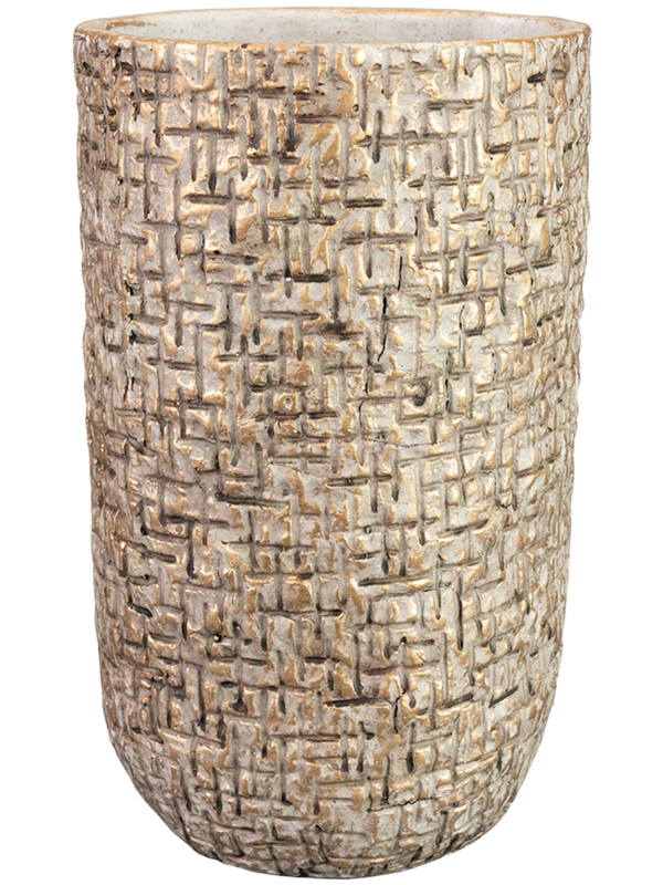 Maxim Plant Pot 24cm Height 12cm Dia Pot Tall Shiny Sand