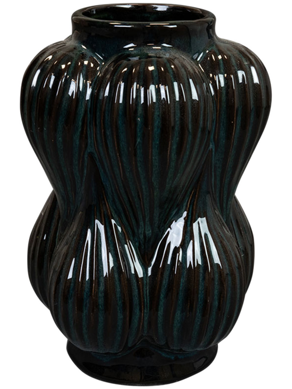 Sanah Plant Pot 22cm Height 6cm Dia Pot Tall Petrol
