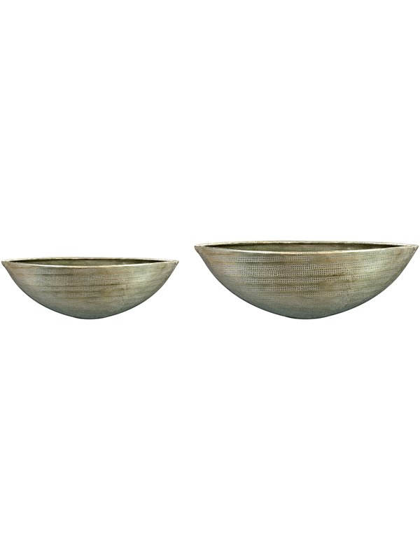 Rowen Plant Pot 12cm Dia Boat New Green (set of 2)