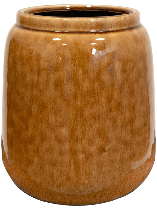 Nine Plant Pot 23cm Height 9cm Dia Pot Tall Caramel