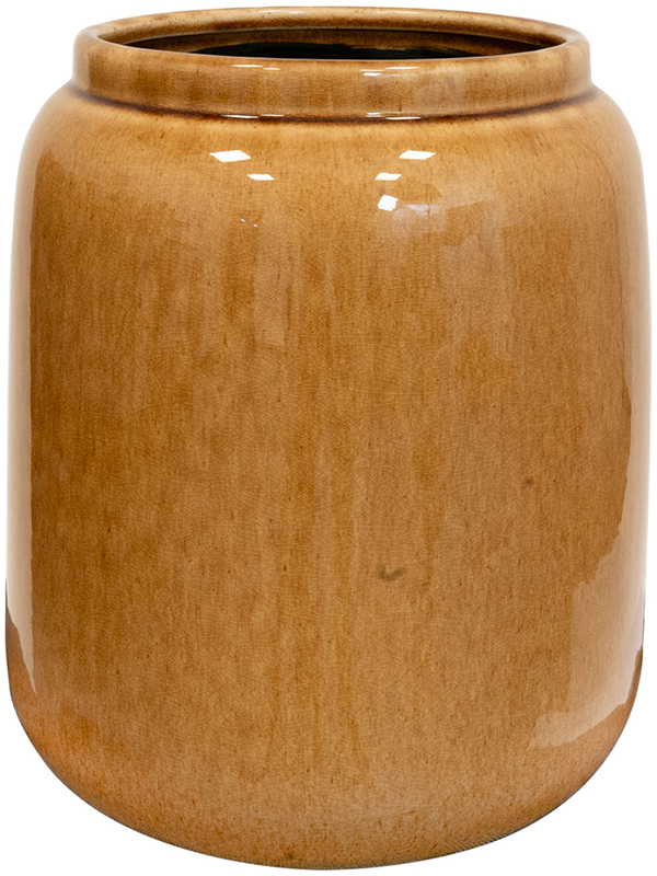 Nine Plant Pot 29cm Height 13cm Dia Pot Tall Caramel