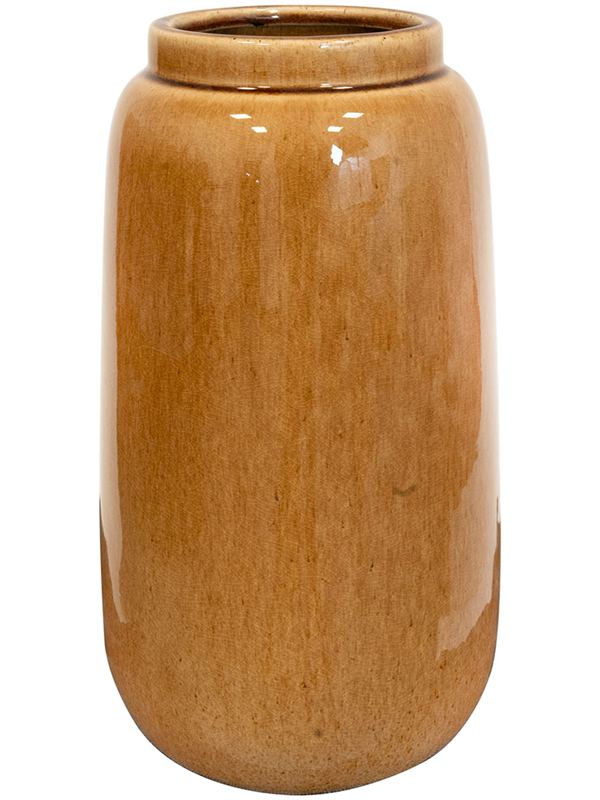 Nine Plant Pot 30cm Height 16cm Dia Pot Tall Caramel
