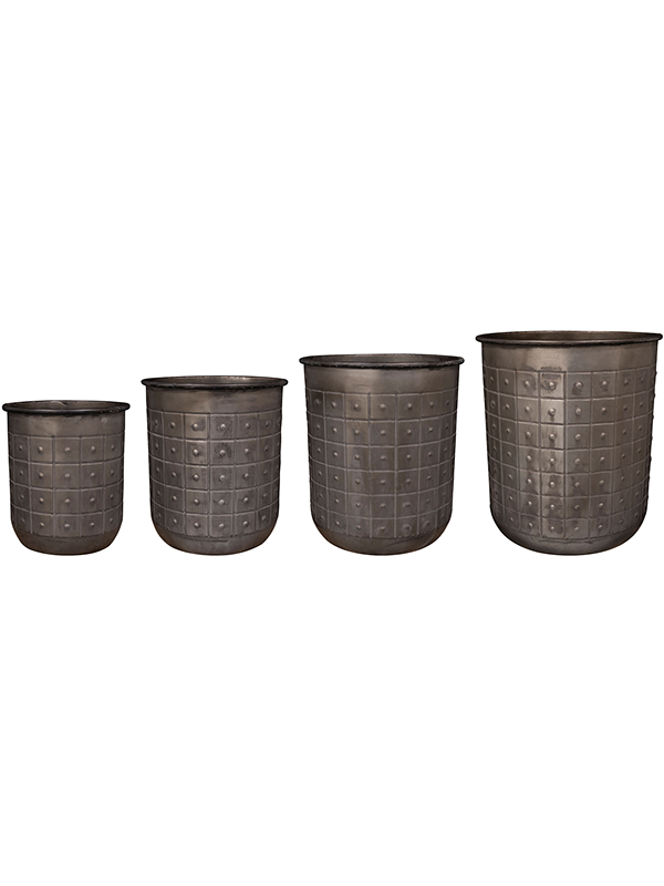 Tobi Plant Pot 47cm Dia Pot Lead (set of 4)