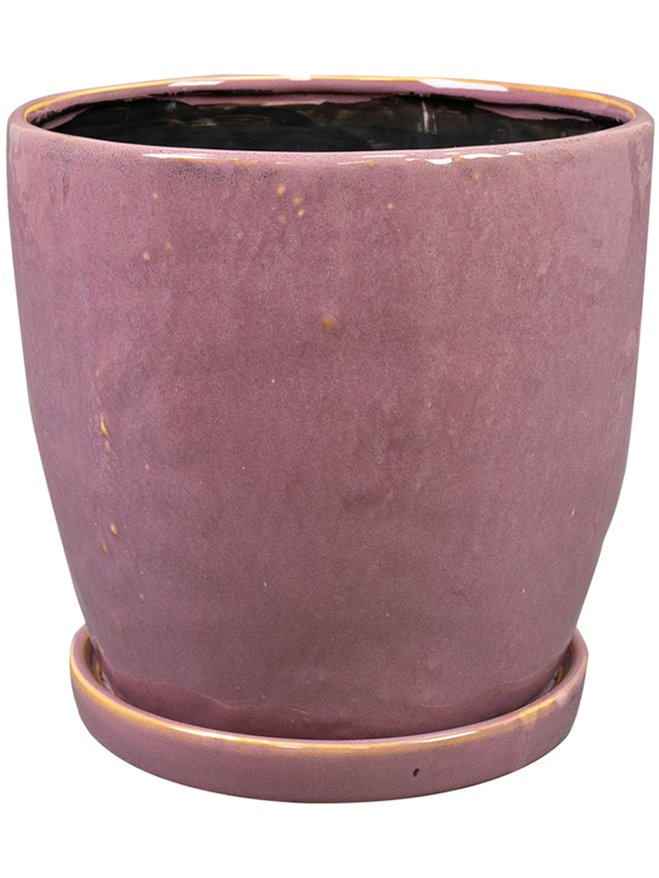 Vivi Plant Pot 16cm Height 15cm Dia Pot With Saucer Mauve