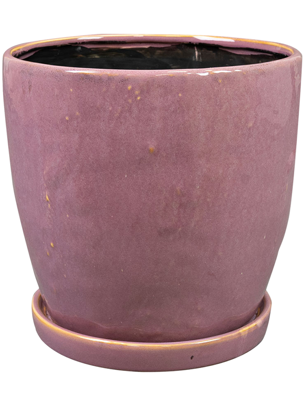 Vivi Plant Pot 19cm Height 17cm Dia Pot With Saucer Mauve