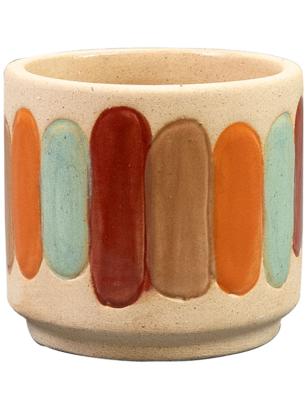 Anna Plant Pot 6cm Height 6cm Dia Pot Striped