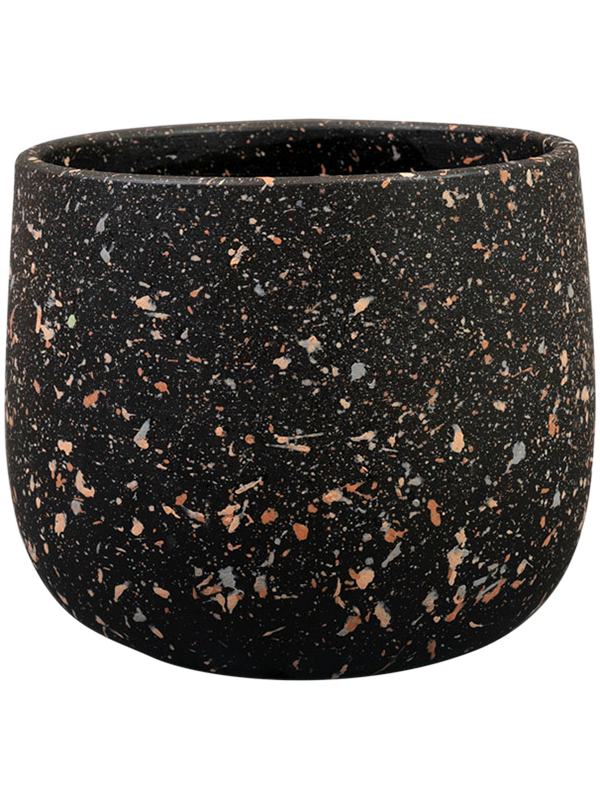 Tina Plant Pot 13cm Height 12cm Dia Pot Terrazo Black