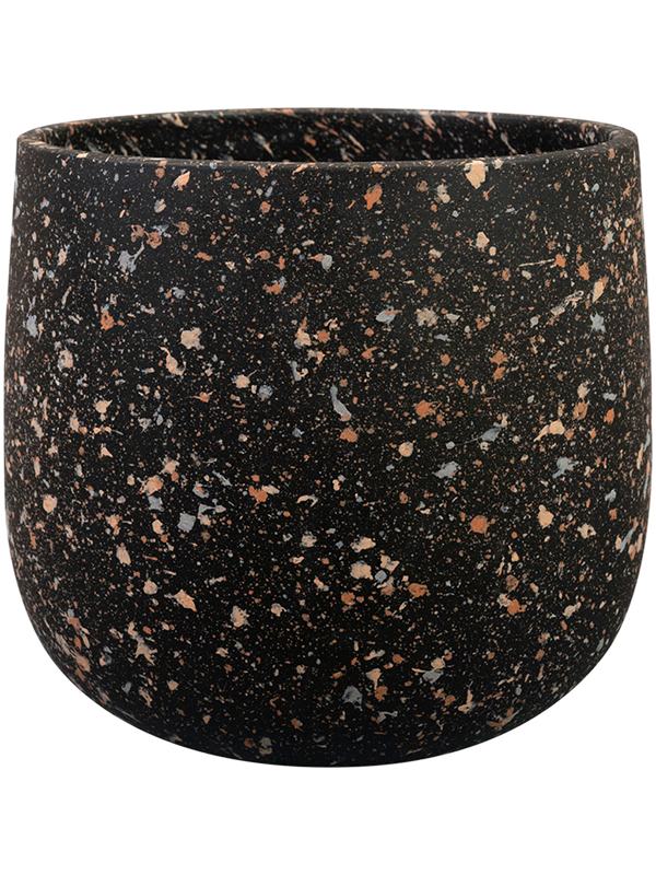 Tina Plant Pot 22cm Height 19cm Dia Pot Terrazo Black