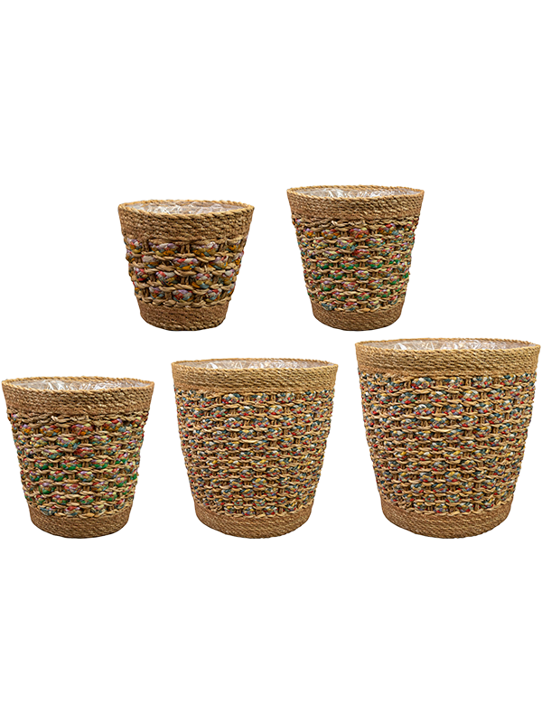 Eline Plant Pot 34cm Dia Pot Coloured (set of 5)