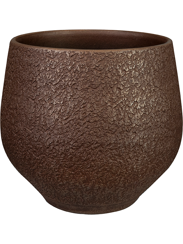 Noor Plant Pot 20cm Height 18cm Dia Pot Velvet Brown