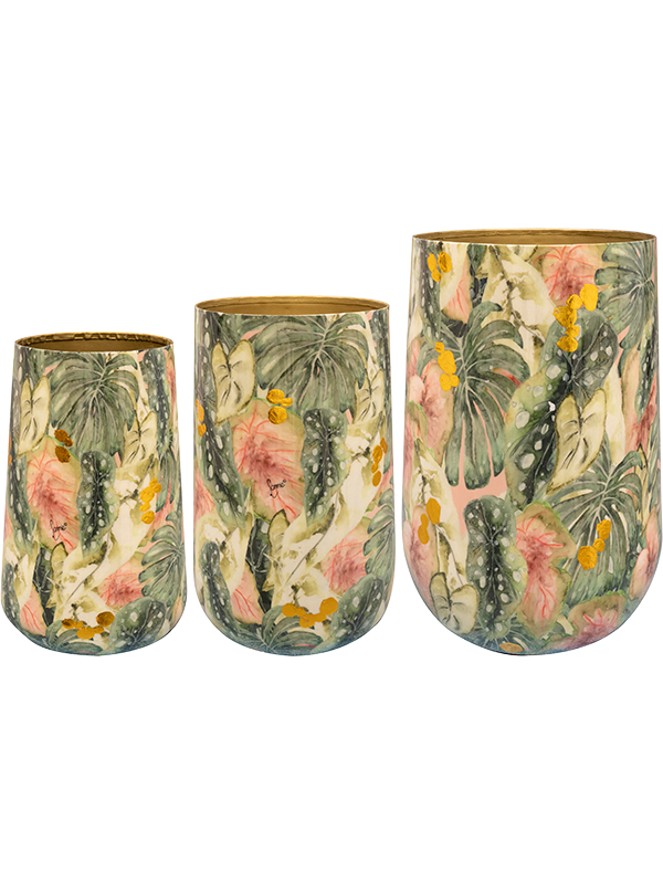 Designed By Lammie Plant Pot 29cm Dia Vase Monstera Mystery (set of 3)