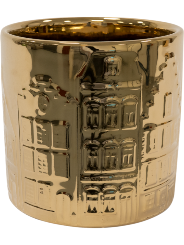 Jille Plant Pot 13cm Height 12cm Dia Pot Houses Gold