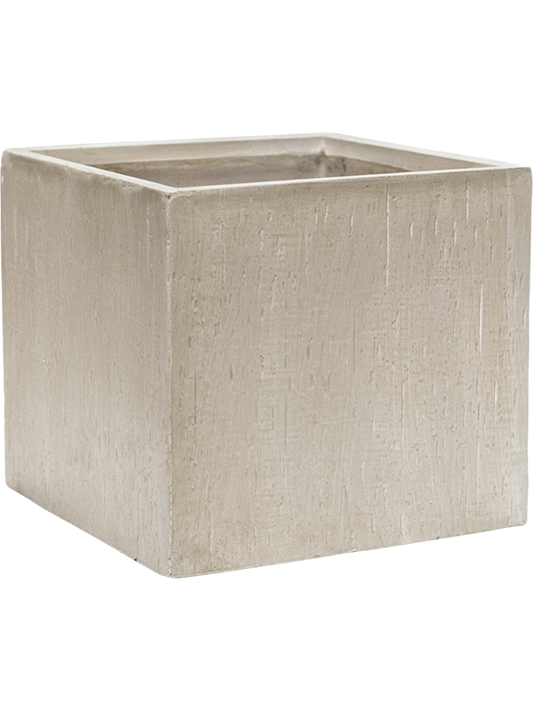 Baq Raindrop Plant Pot 36cm Height 34cm Dia Cube Beige