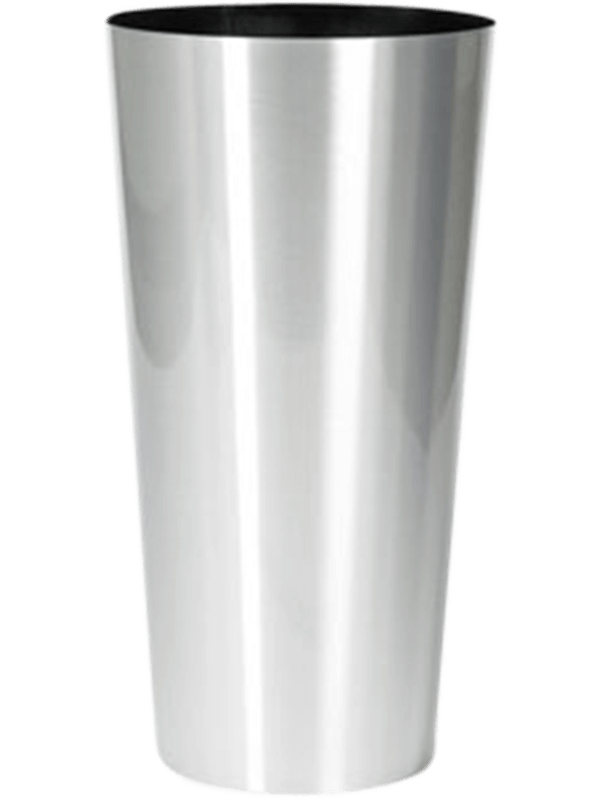 Alure Conica Plant Pot 78cm Height 38cm Dia Aluminium brushed lacquered