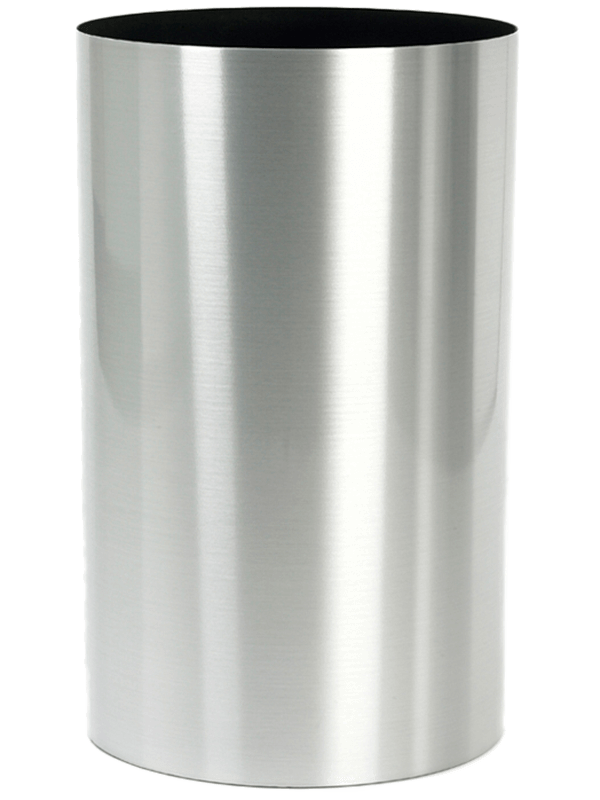 Alure Pilaro Plant Pot 60cm Height 30cm Dia Aluminium brushed lacquered
