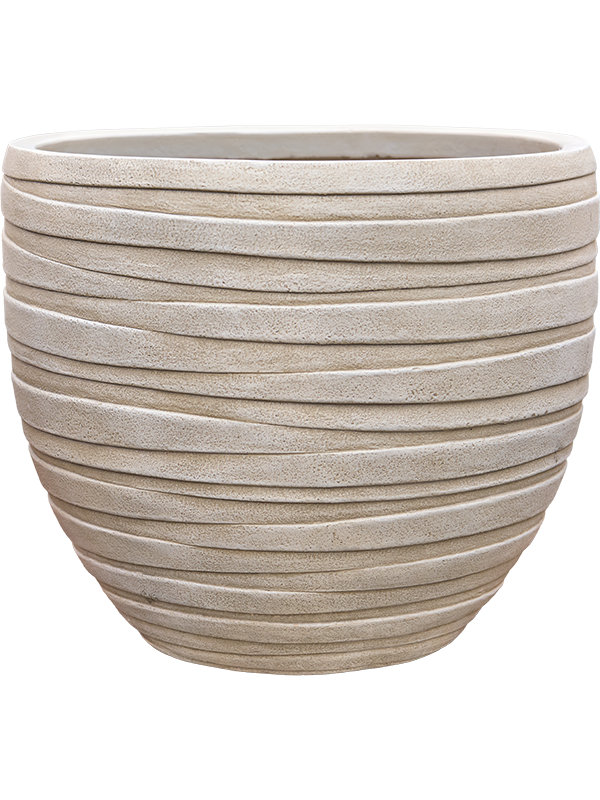 Baq Tornado Plant Pot 39cm Height 40cm Dia Couple Beige
