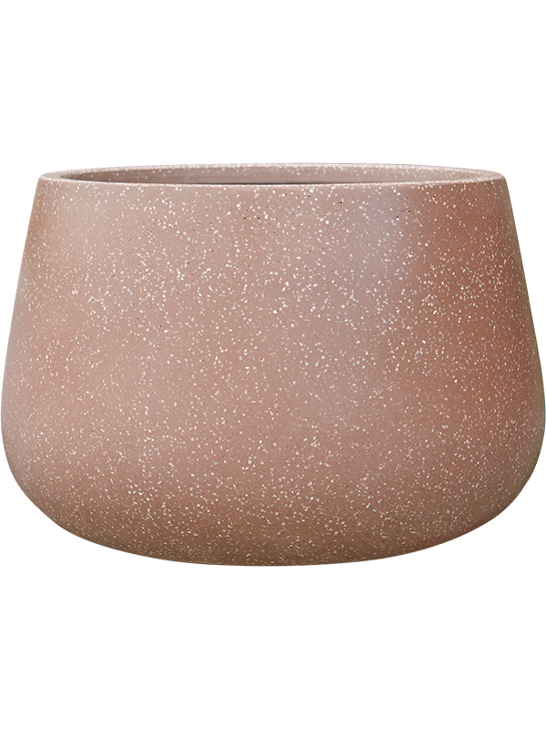 Baq Terrazzo Plant Pot 34cm Height 43cm Dia Darcy Low Mocha