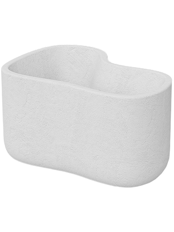 Milos Plant Pot 38cm Height 43cm Dia Low Planter (stone feeling)