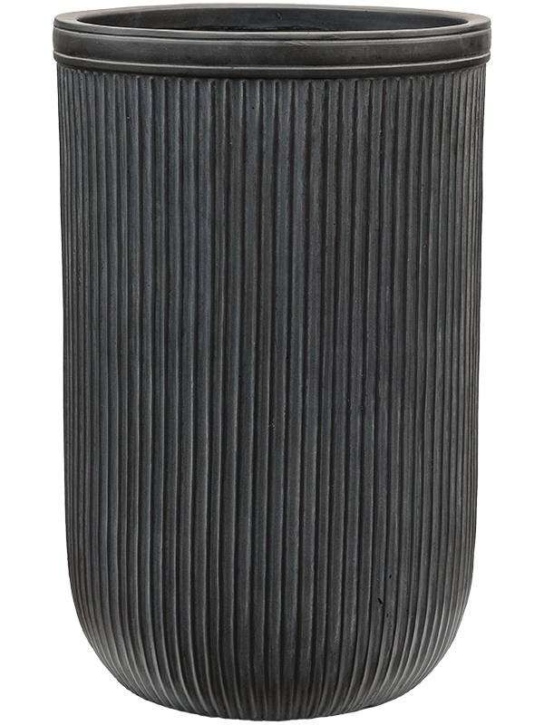 Baq Vertical Rib Plant Pot 57cm Height 33cm Dia Cylinder Anthracite
