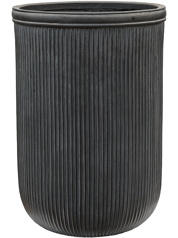 Baq Vertical Rib Plant Pot 65cm Height 41cm Dia Cylinder Anthracite