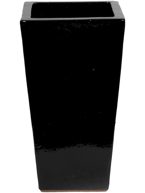 Plain Plant Pot 60cm Height 31cm Dia Kubis Black Shiny