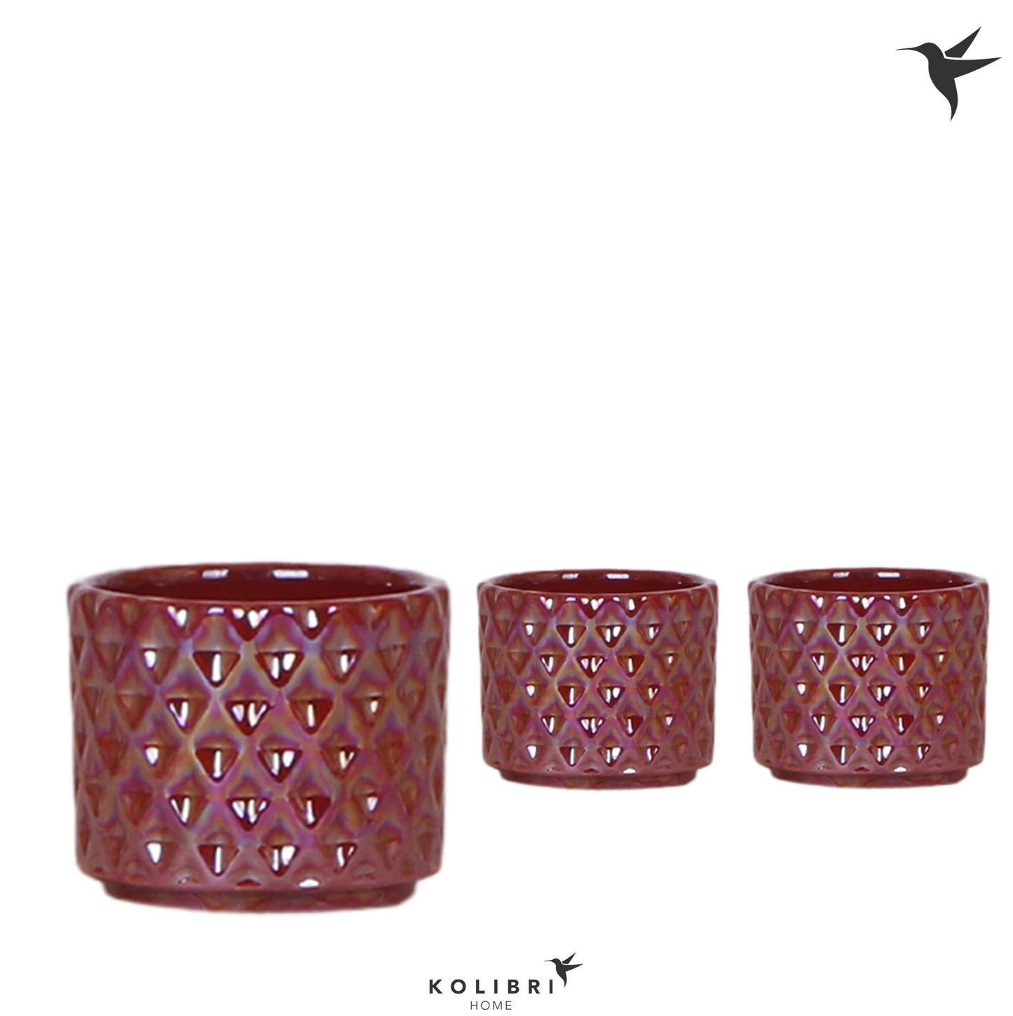 Kolibri Home Diamond Pearl pot red 6cm 6cm Pot