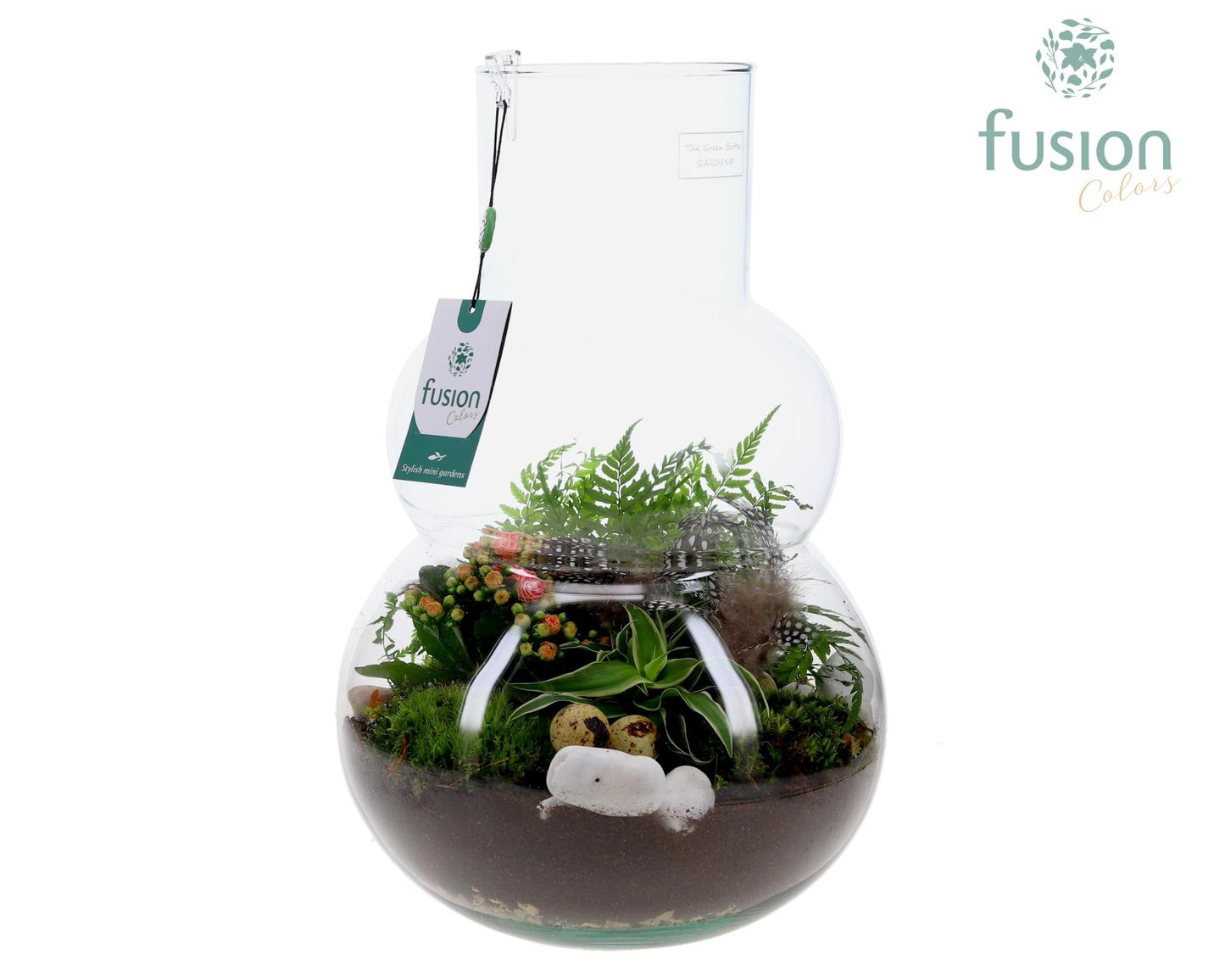 Green Bottle Olaf Large met Pasen arrangement 43cm 26cm Pot