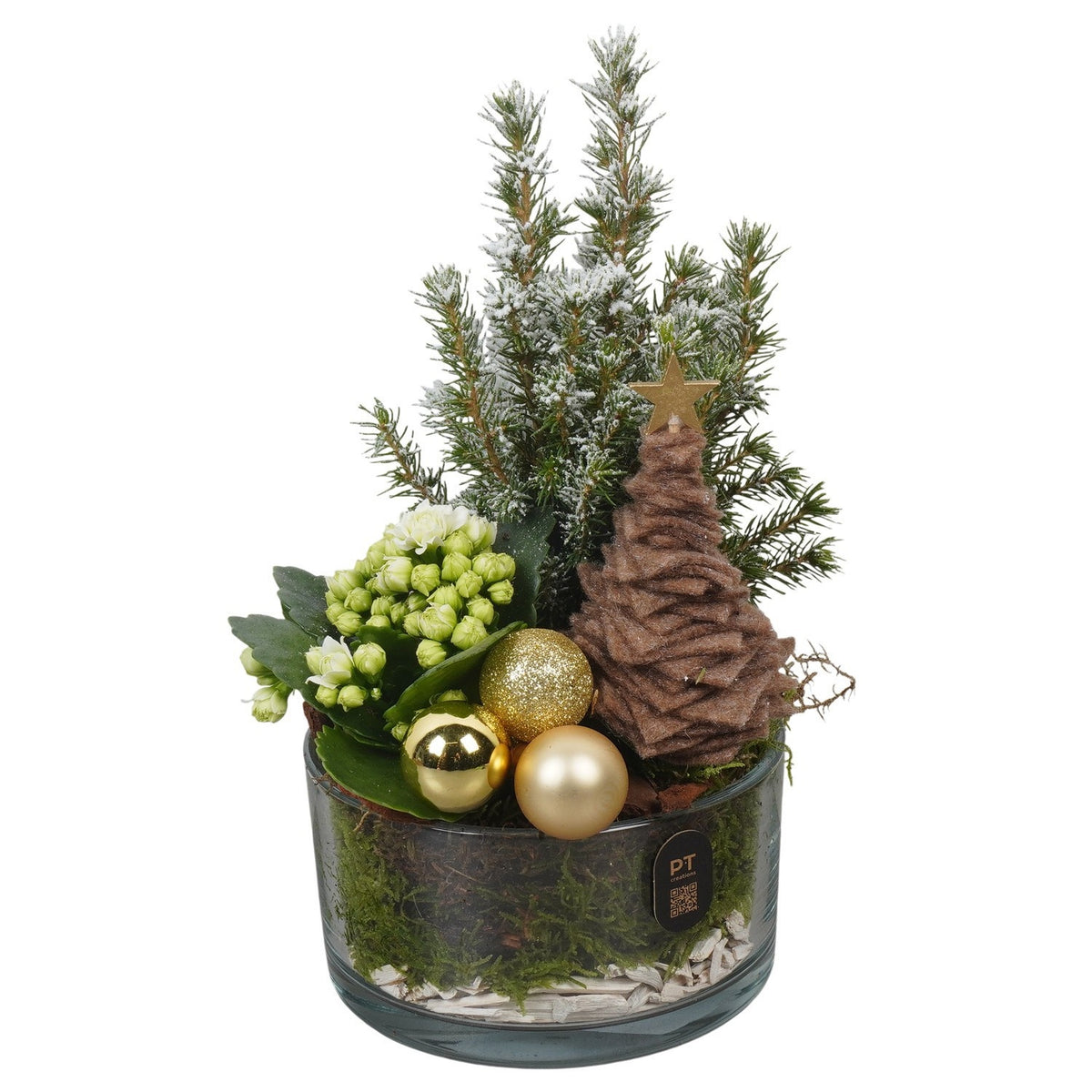 Christmas arrangement 26cm 14cm Pot