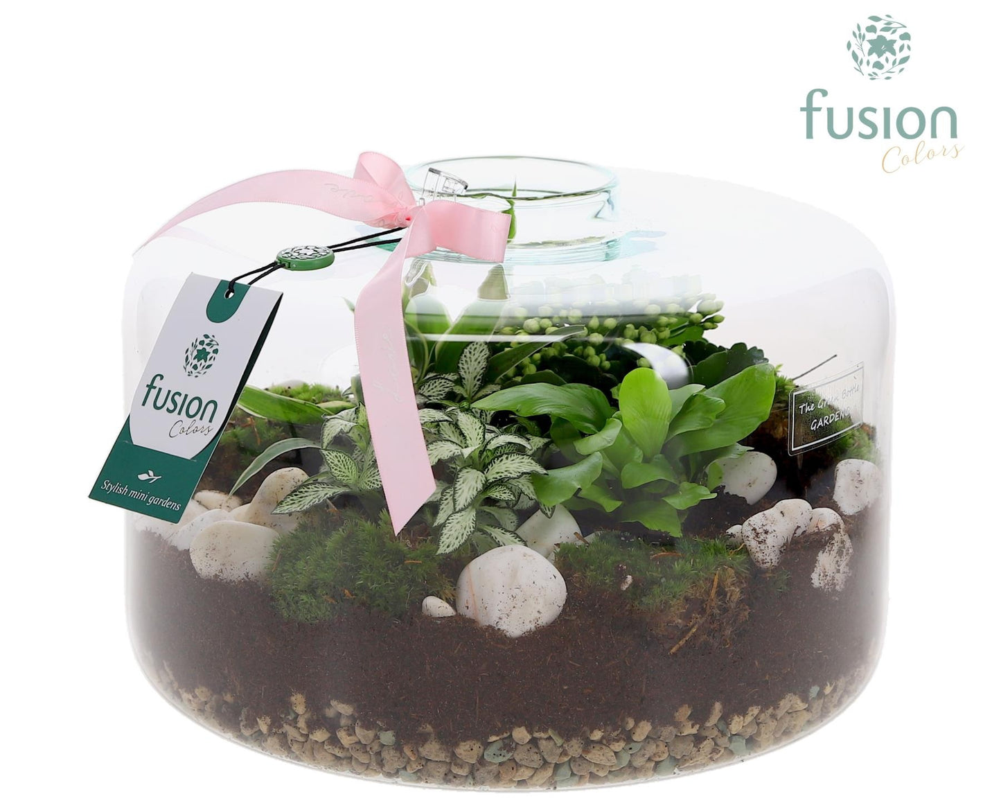 Green Bottle Kyra XLarge met Moederdag arrangement 20cm 27cm Pot
