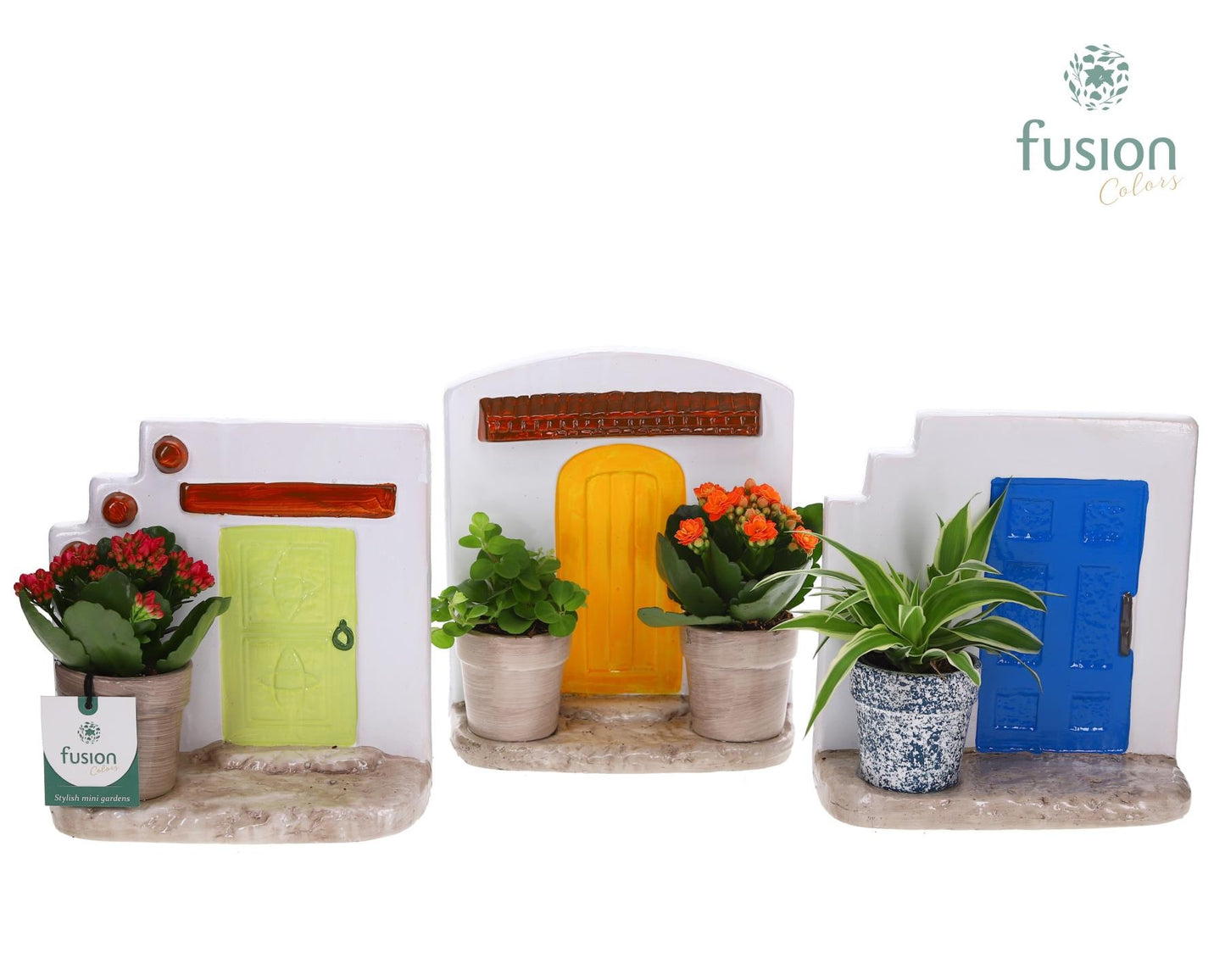 Fusioncolors BV Terracotta Muurplanter met Arrangement Pack of 4