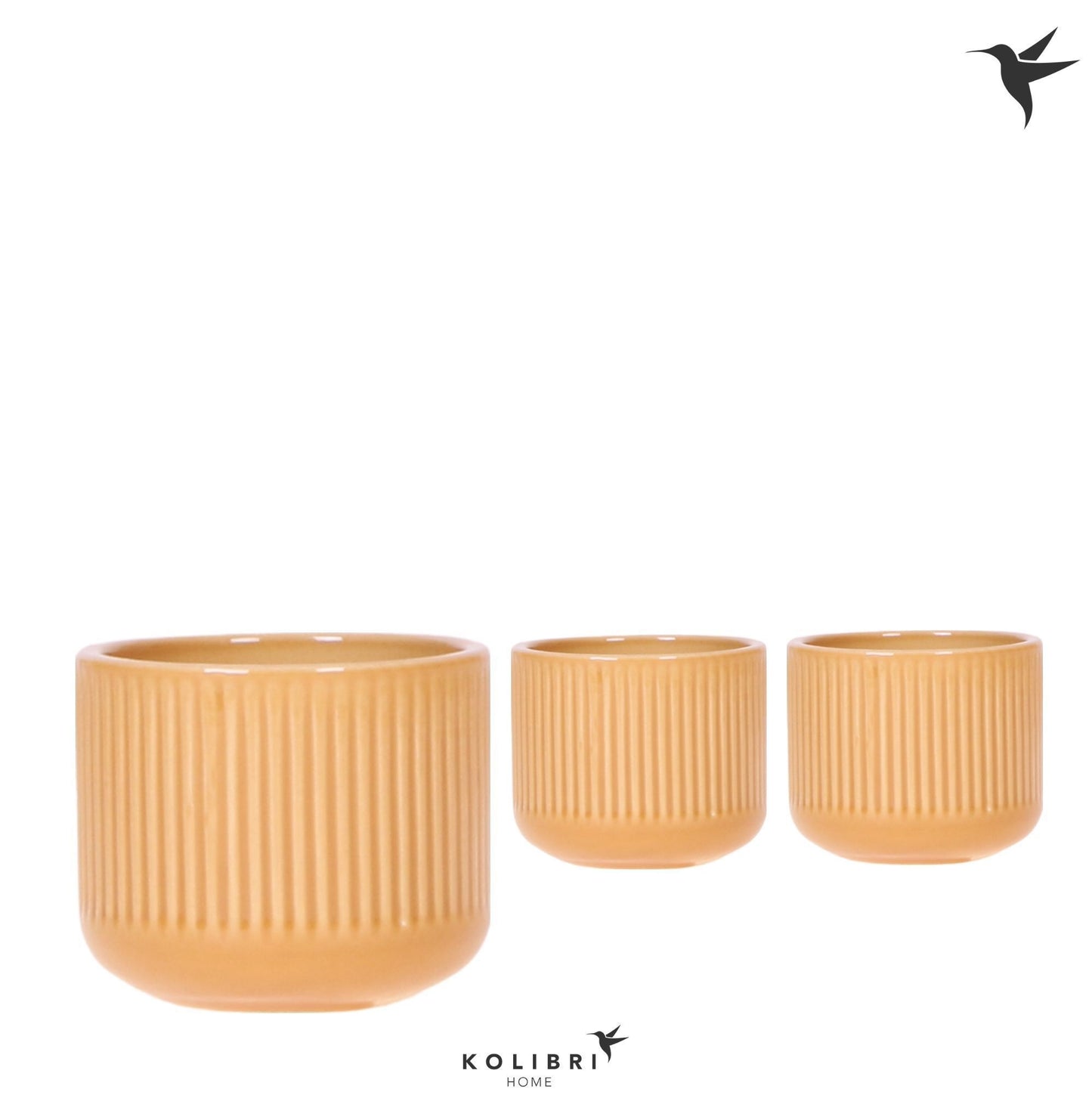 OK Plant Kolibri Home Flare pot ocher Pack of 12