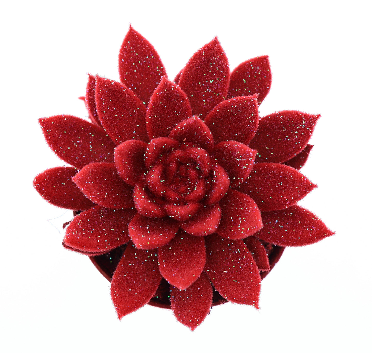 Miranda velvet rood + glitter 10cm Special Pot (508)