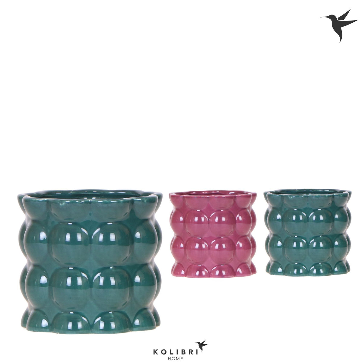 Kolibri Home Cotton pot green mix 11cm 9cm Pot