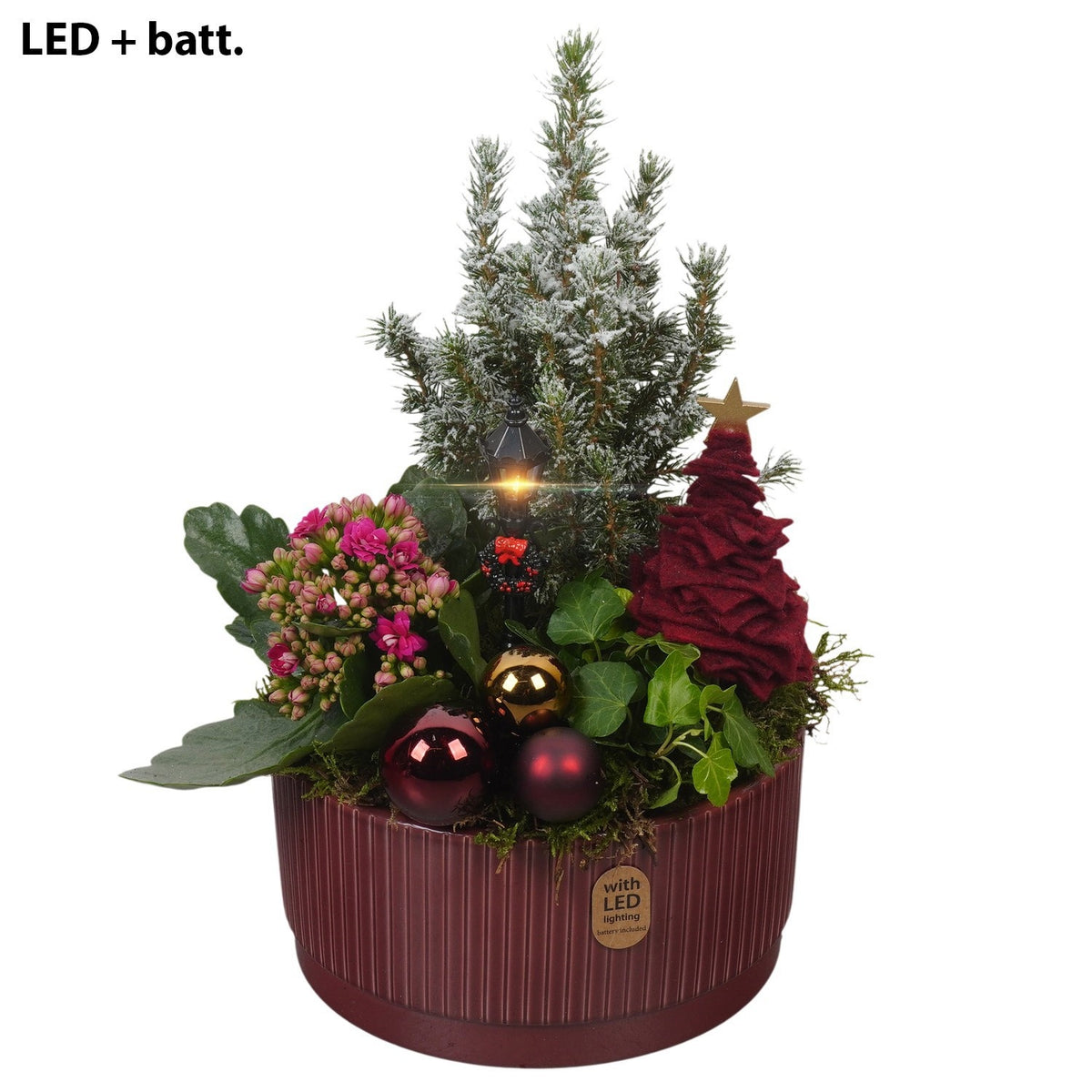 Christmas arrangement 32cm 19cm Pot