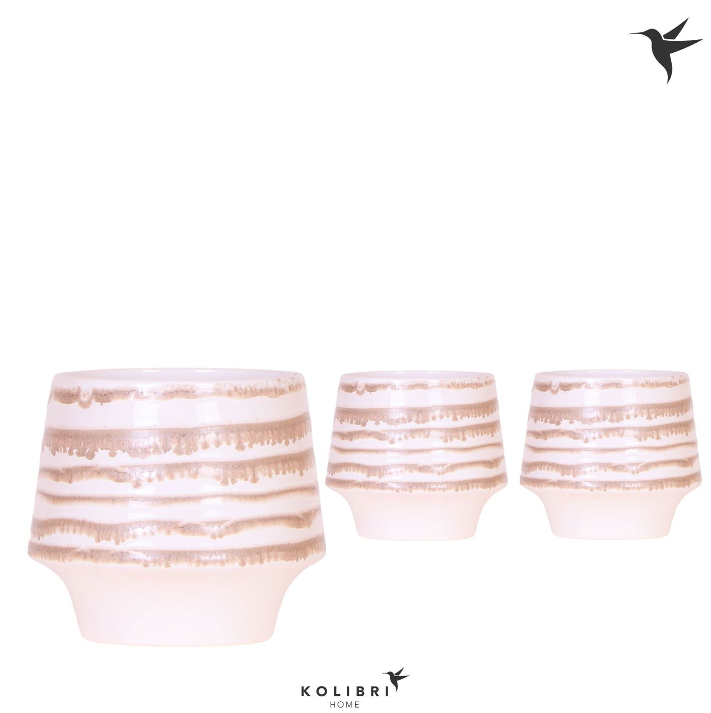 Kolibri Home Moonstone pot white 13cm 12cm Pot