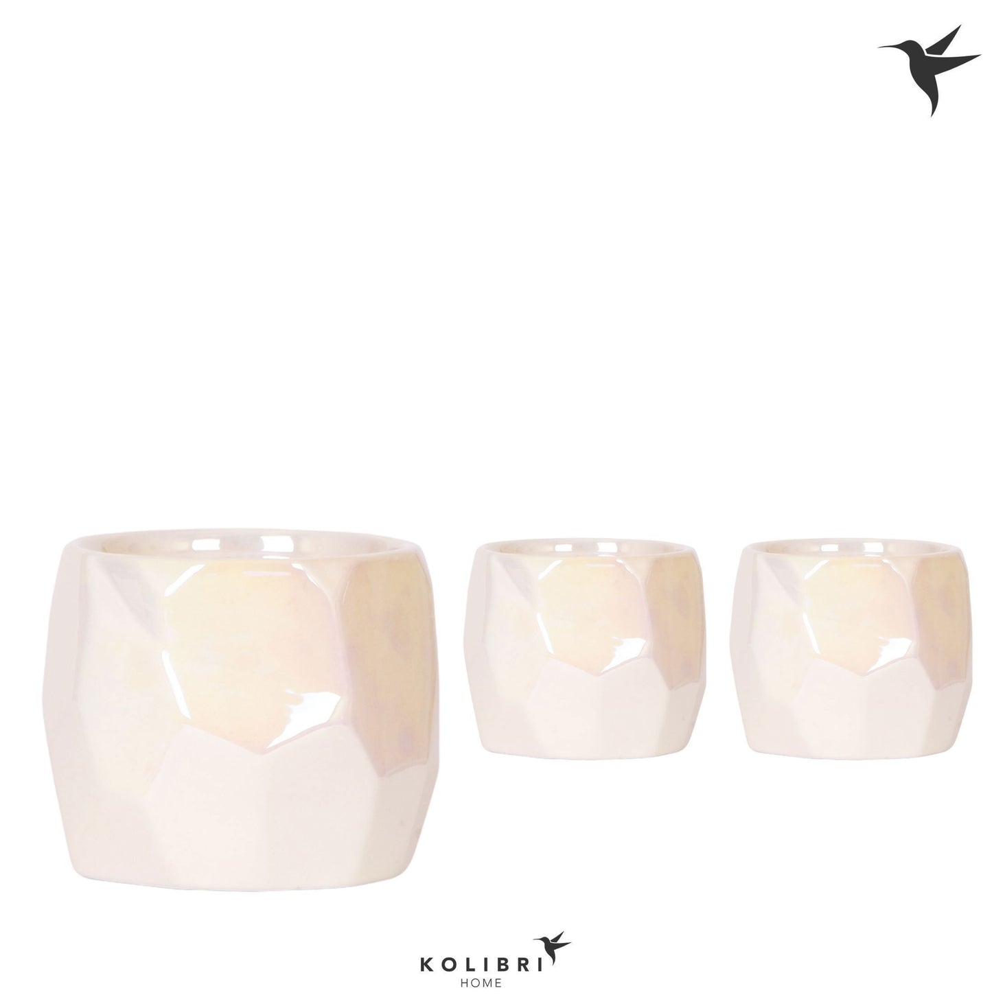 Kolibri Home Pearl pot travertine 13cm 12cm Pot